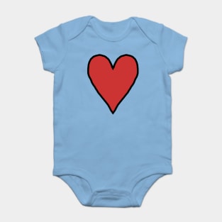 Red Heart Love for Valentines Day Graphic Baby Bodysuit